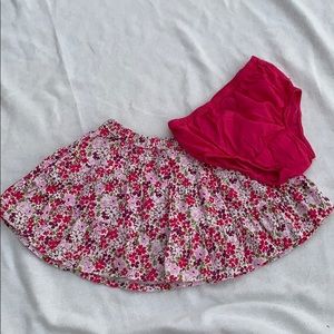 Baby Gap floral skirt and bloomer set 18-24 months